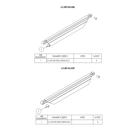 Komplet łożysk ślizgowych z igliduru do ładowacza TYTAN MT-02 (16 szt.)